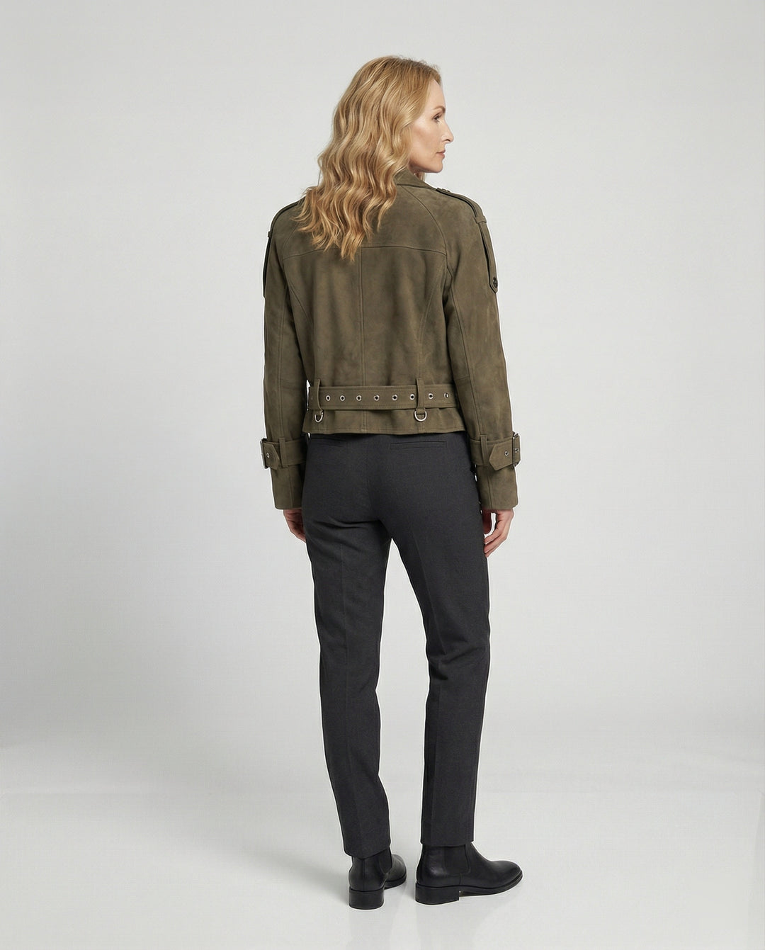 Braune Lederjacke Damen Oversize