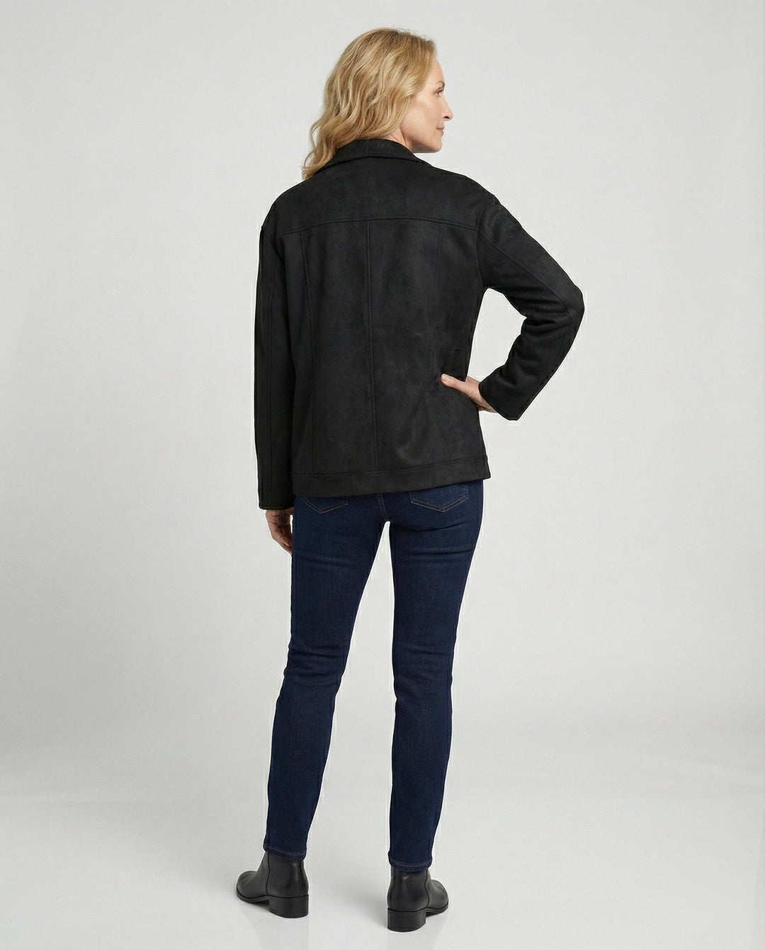 Braune Lederjacke Damen Velours