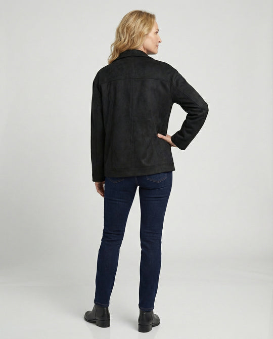 Braune Lederjacke Damen Velours