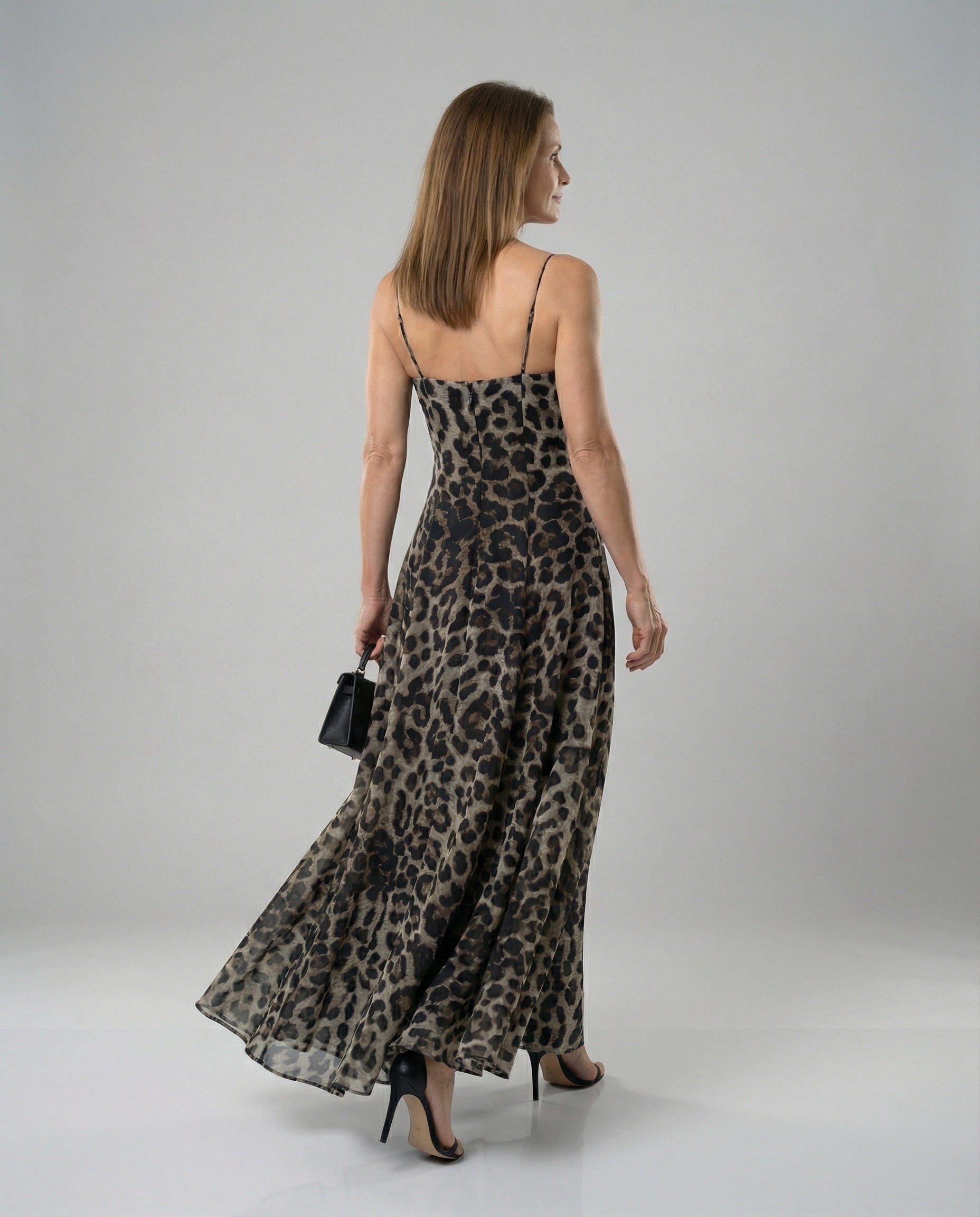 Damen A Linien Kleid mit Print