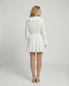 Freizeitkleid Damen Volant Minikleid