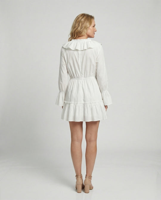 Freizeitkleid Damen Volant Minikleid