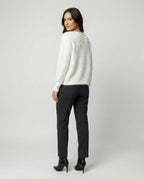 Strickjacke Damen flauschig mit Perlenverzierung