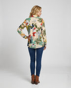 Damen Bluse Floral Viskose