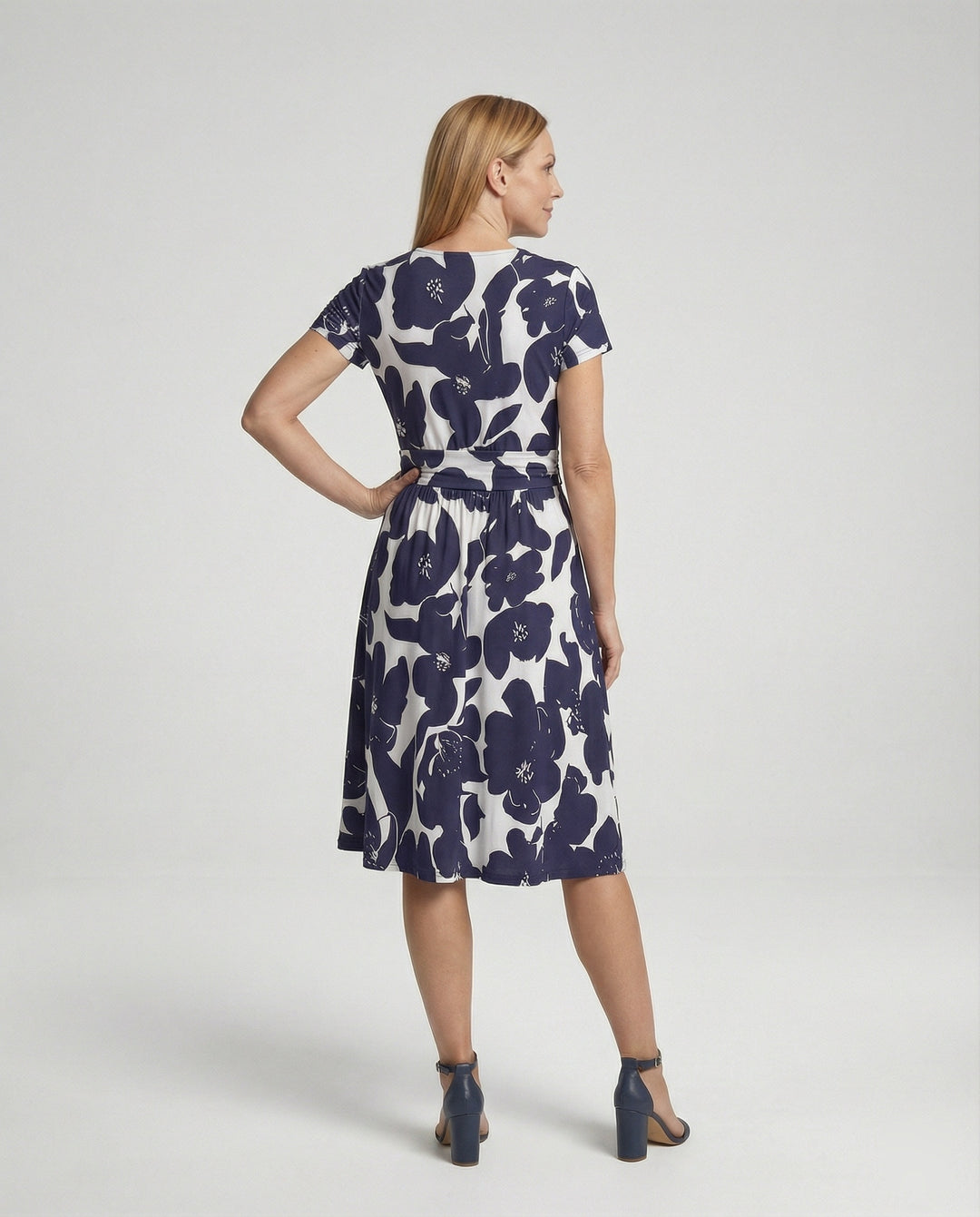 Damen Wickelkleid Jersey Freizeitkleid