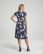 Damen Wickelkleid Jersey Freizeitkleid