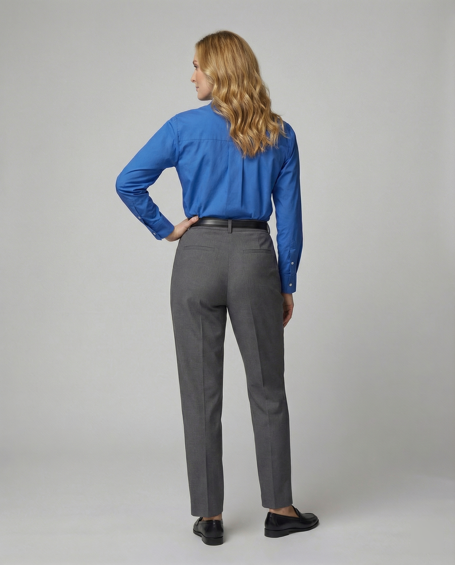 Hemdbluse Damen lässig mit modernem Kragen