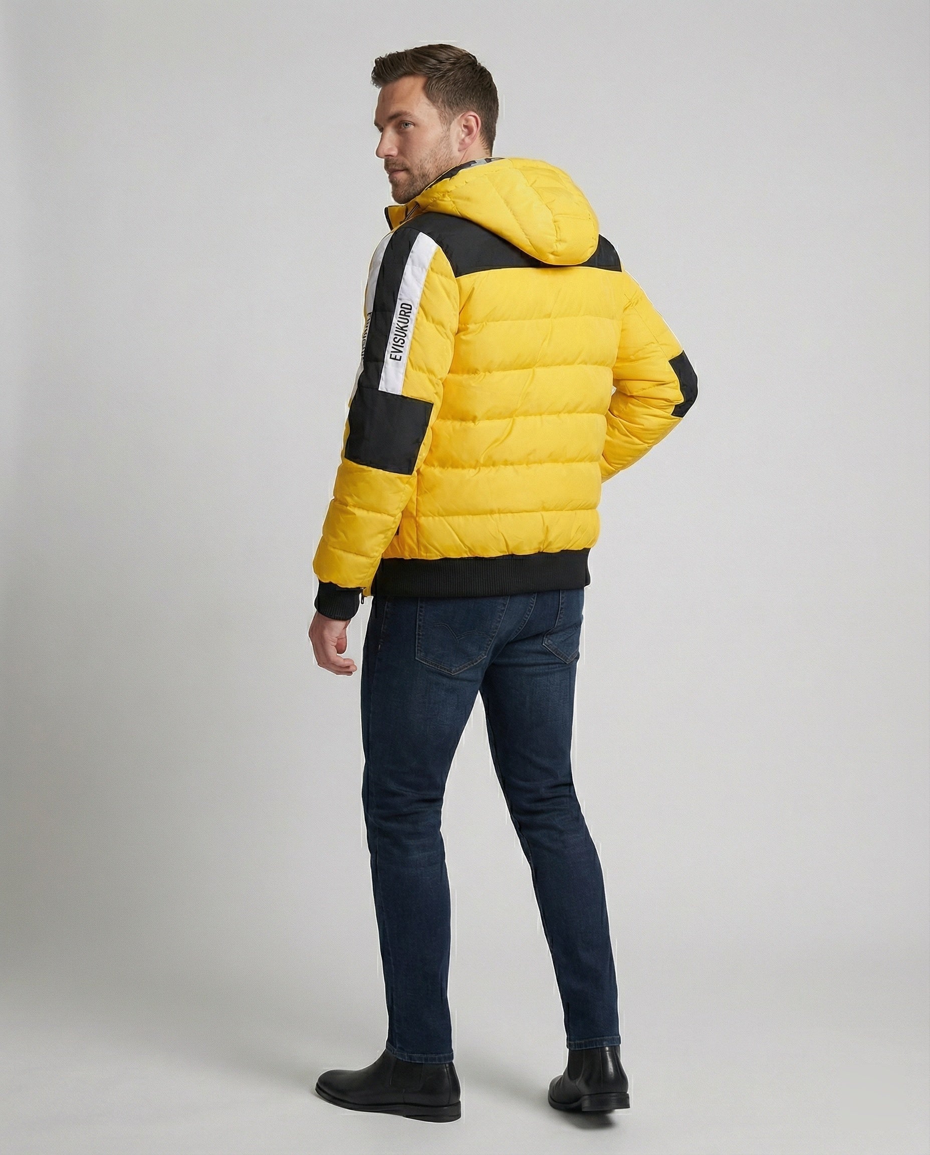 R&B | Warme Daunen Winterjacke für Herren