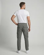 Herren cargo Hose mit innovativen Taschen und elastischem Bund Hedi-Mode