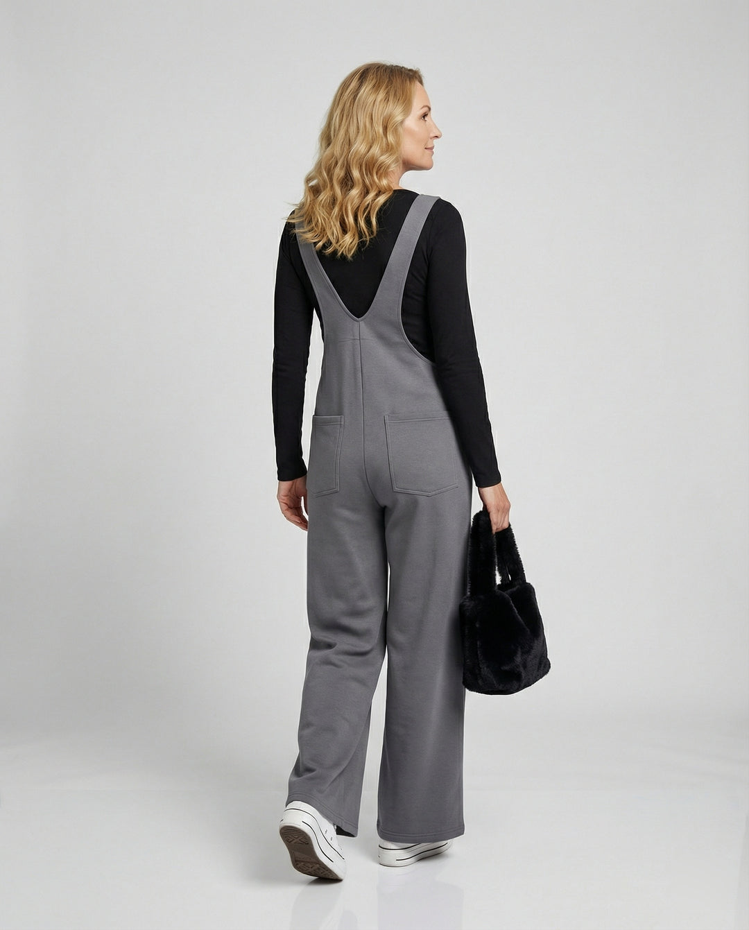 Damen Latzhose mit weitem Bein