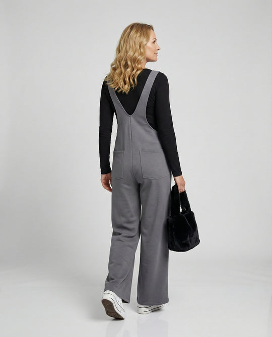 Damen Latzhose mit weitem Bein