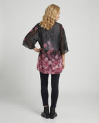 Offener Kimono Damen Floral