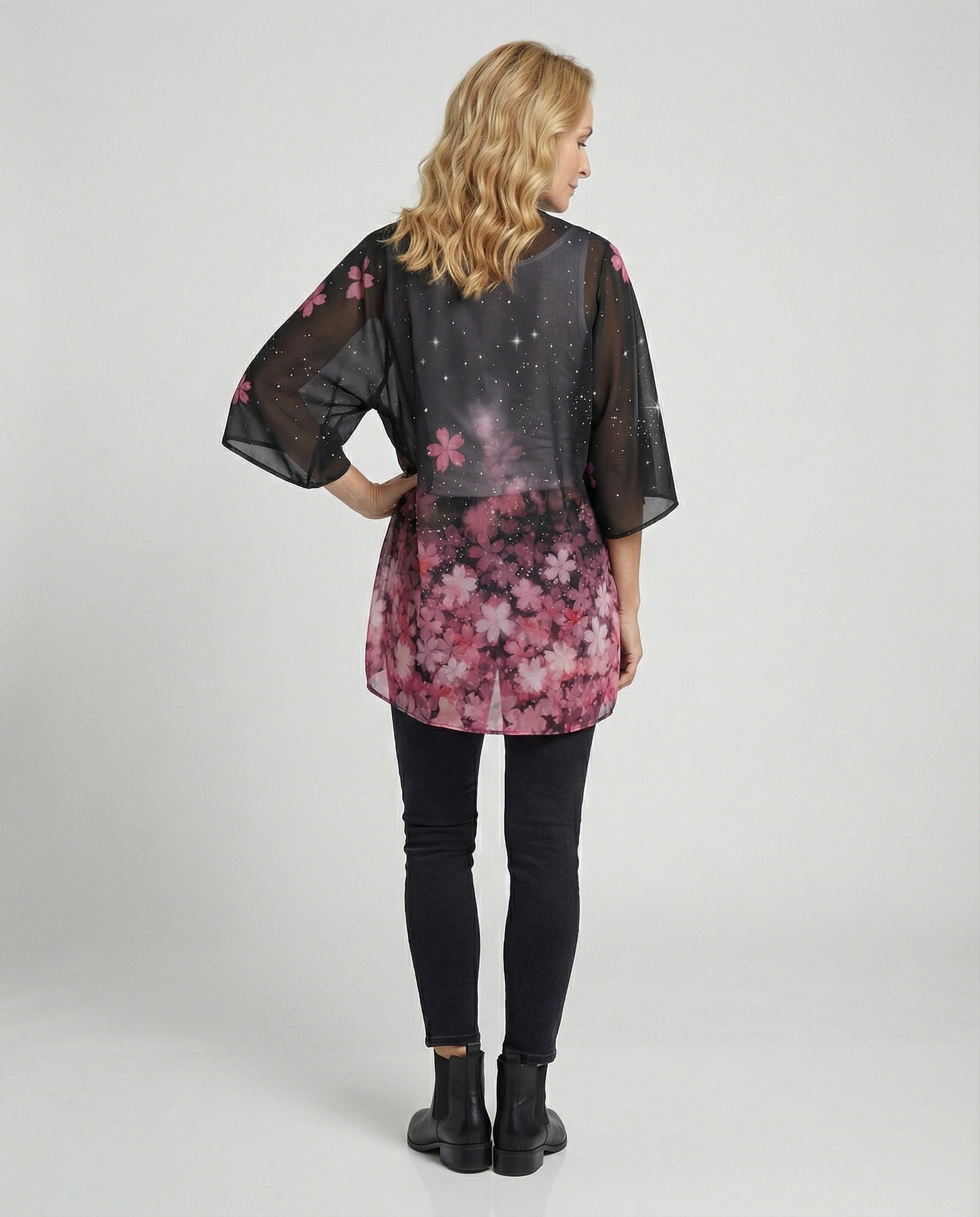 Offener Kimono Damen Floral