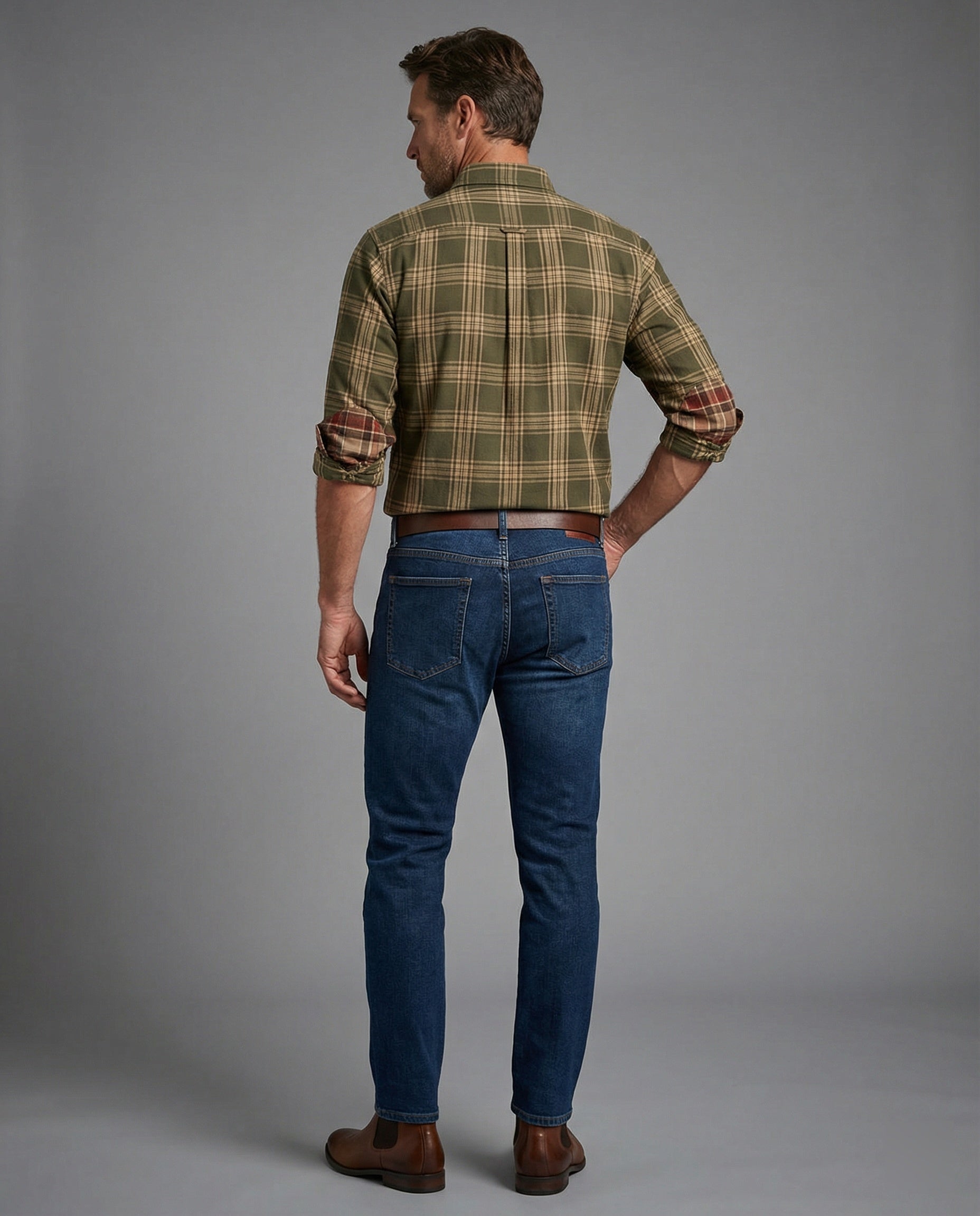 Herren Langarmhemd Herren Flanell