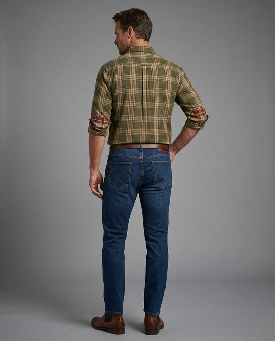 Herren Langarmhemd Herren Flanell