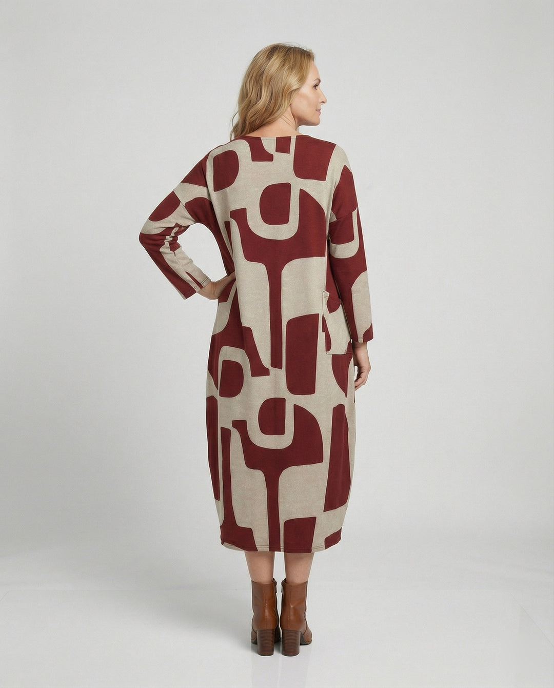 Damen Jerseykleid lang Print