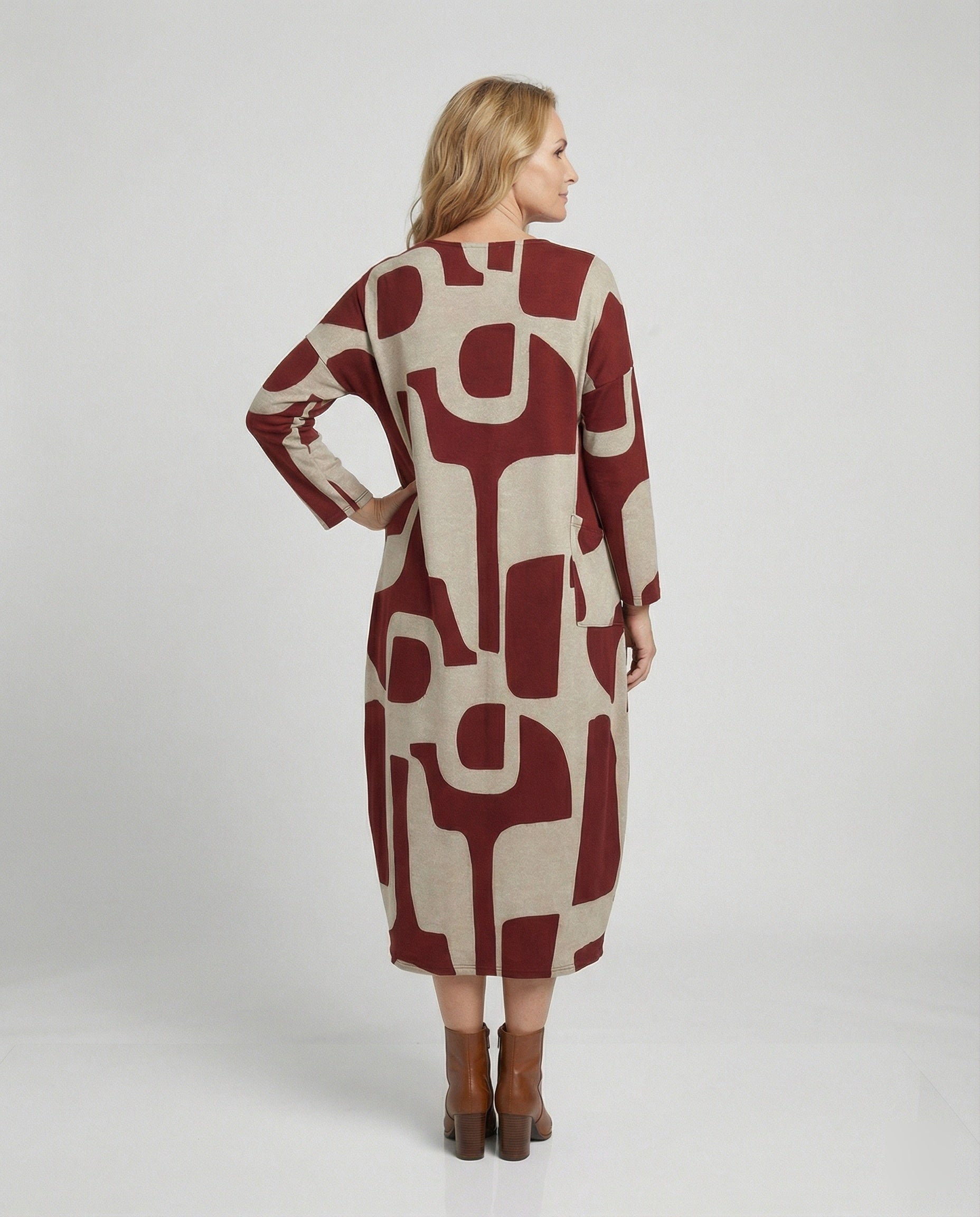 Damen Jerseykleid lang Print