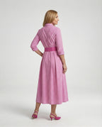 Damen Wickelkleid Midi Hemdlook