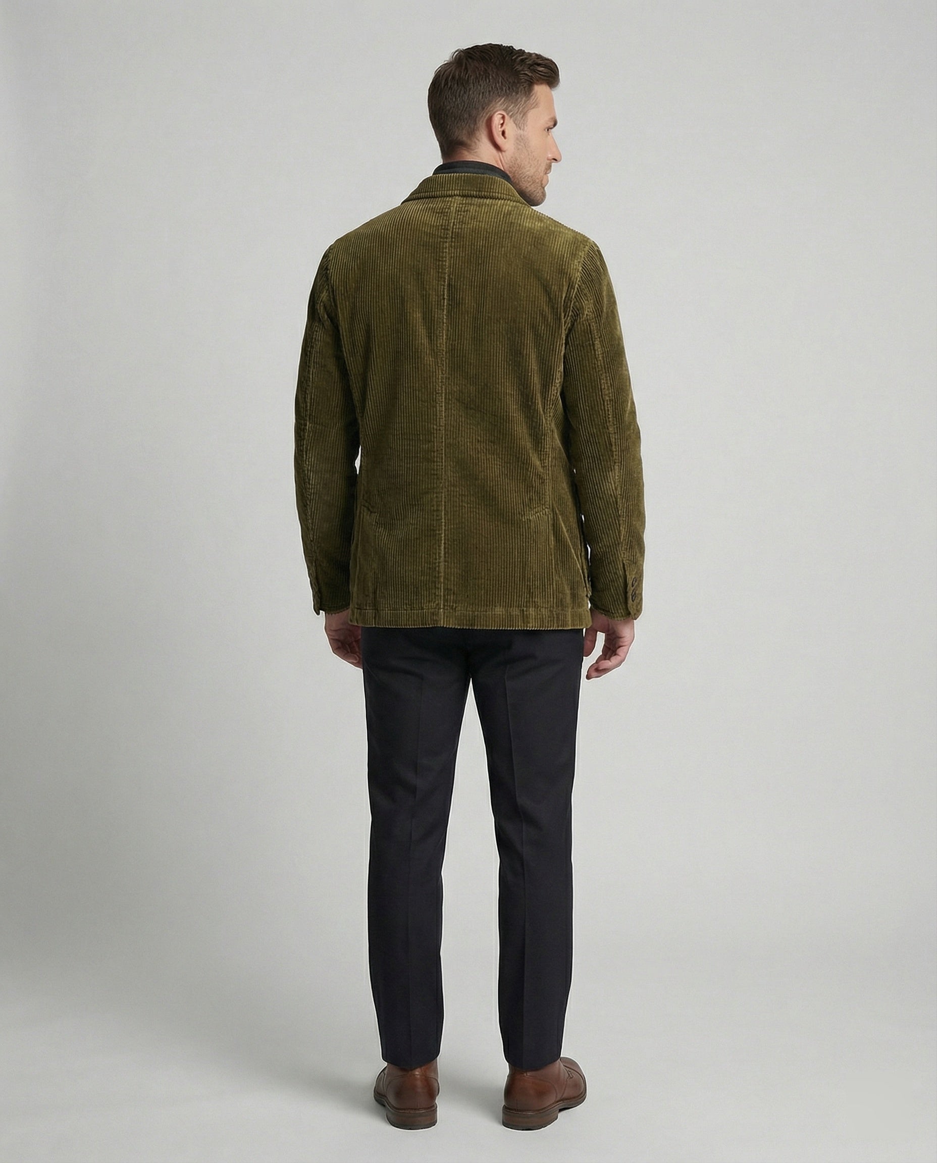 Herren Cordjacke mit multifunktionalen Taschen und modernem Schnitt
