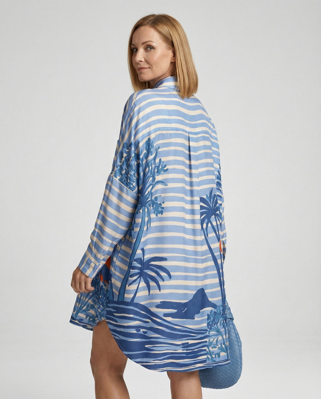 Damen Tunika Hemdkleid oversized