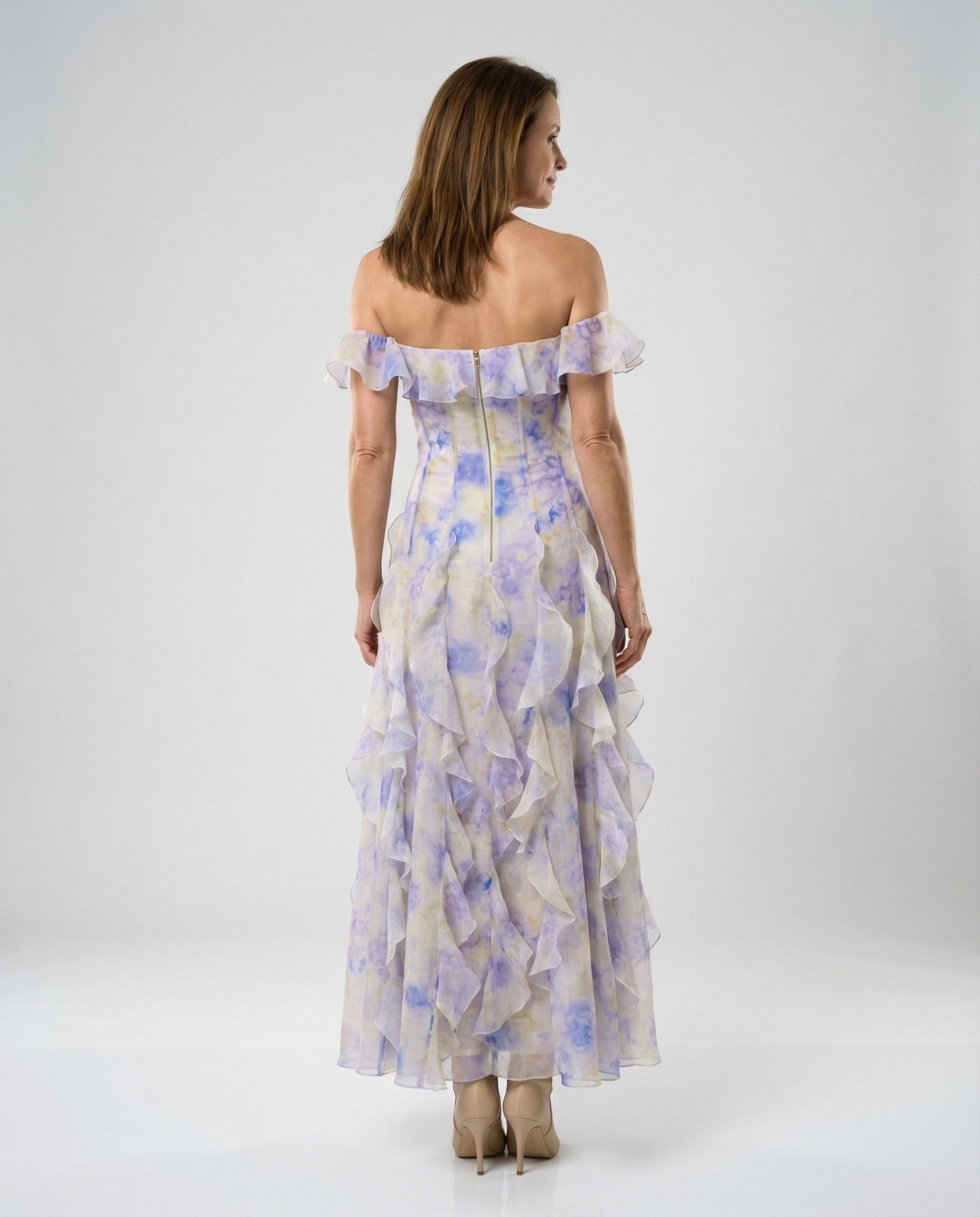 Damen Corsagen Abendkleid schulterfrei