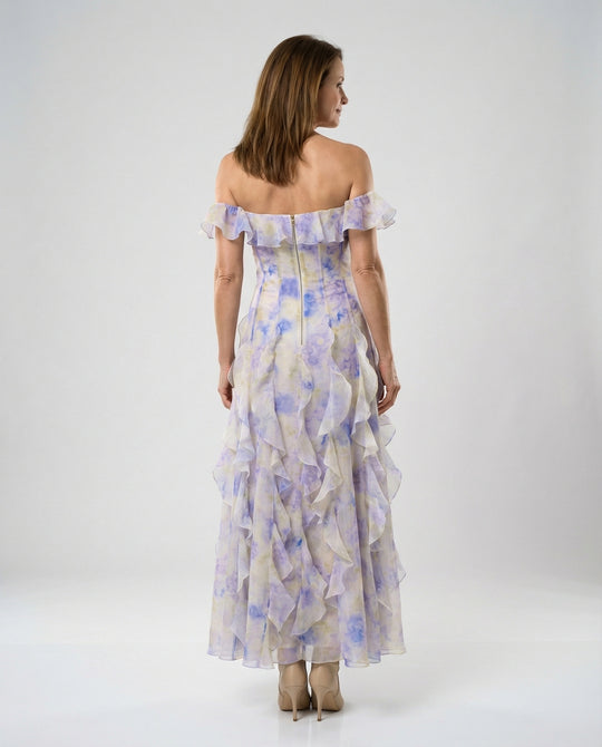 Damen Corsagen Abendkleid schulterfrei