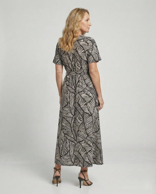 Maxikleid Damen Zebra Print