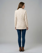 Damen Blazer Long Blumenjacquard elegant