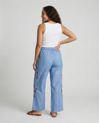 R&B | Floral Print Lockere Jeanshose für Frauen