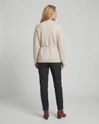 Damen Strickjacke mit Bindegürtel