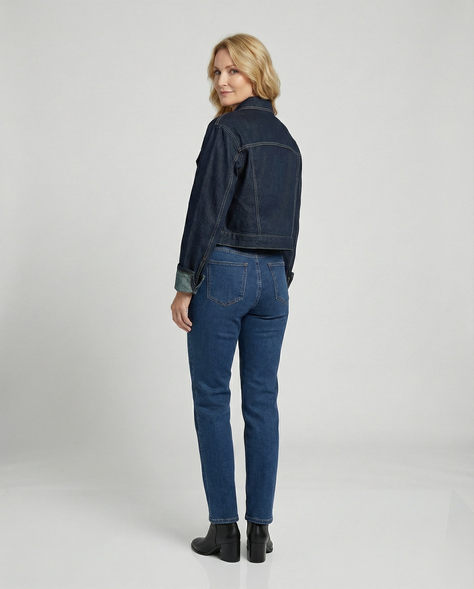 Damen Jeansjacke kurz kastig