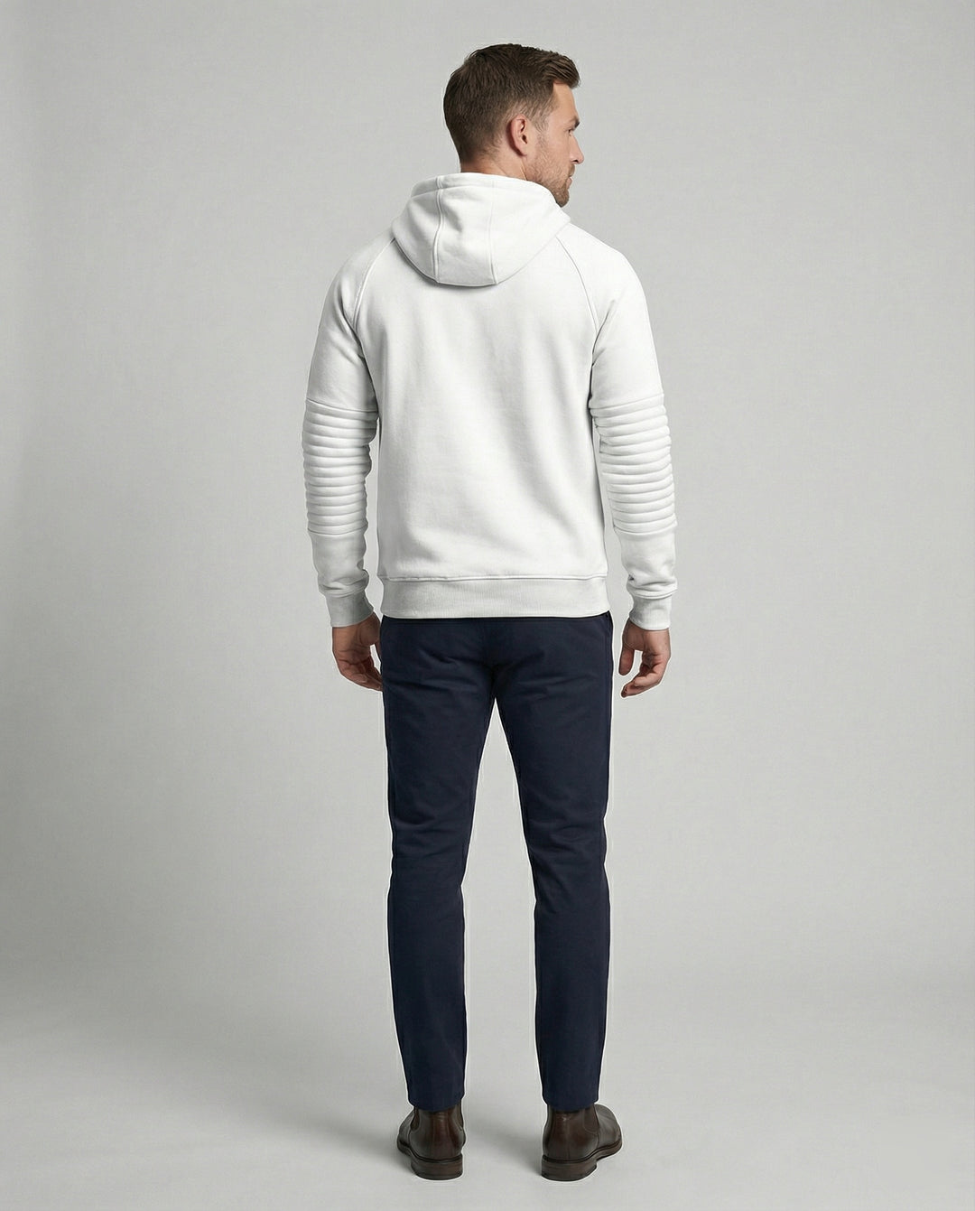 Herren sportlicher Hoodie mit praktischen Reißverschlusstaschen und verstellbarem Kapuzenzug R&B