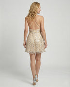 Damen Abendkleid kurz mit Glitzer