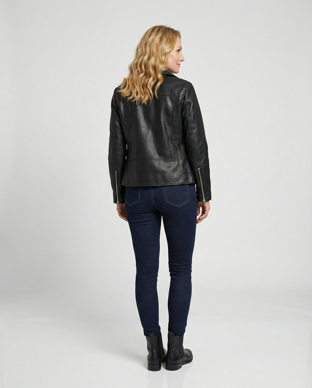 Damen Lederjacke Schwarz Perfecto