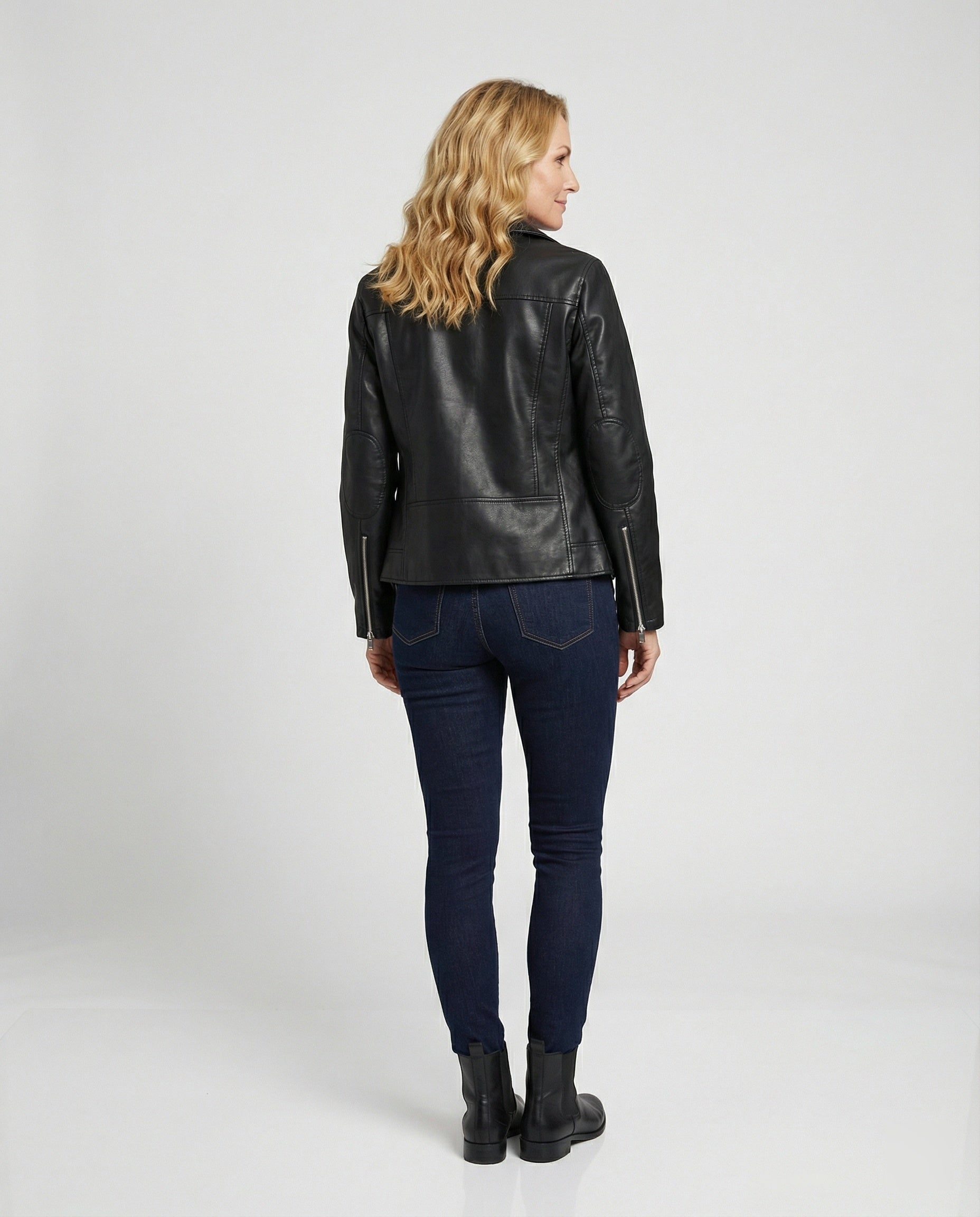 Damen Lederjacke Schwarz Perfecto