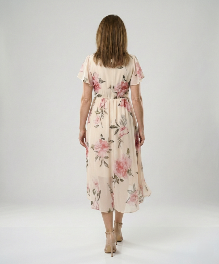 Freizeitkleid Damen Chiffon High Low