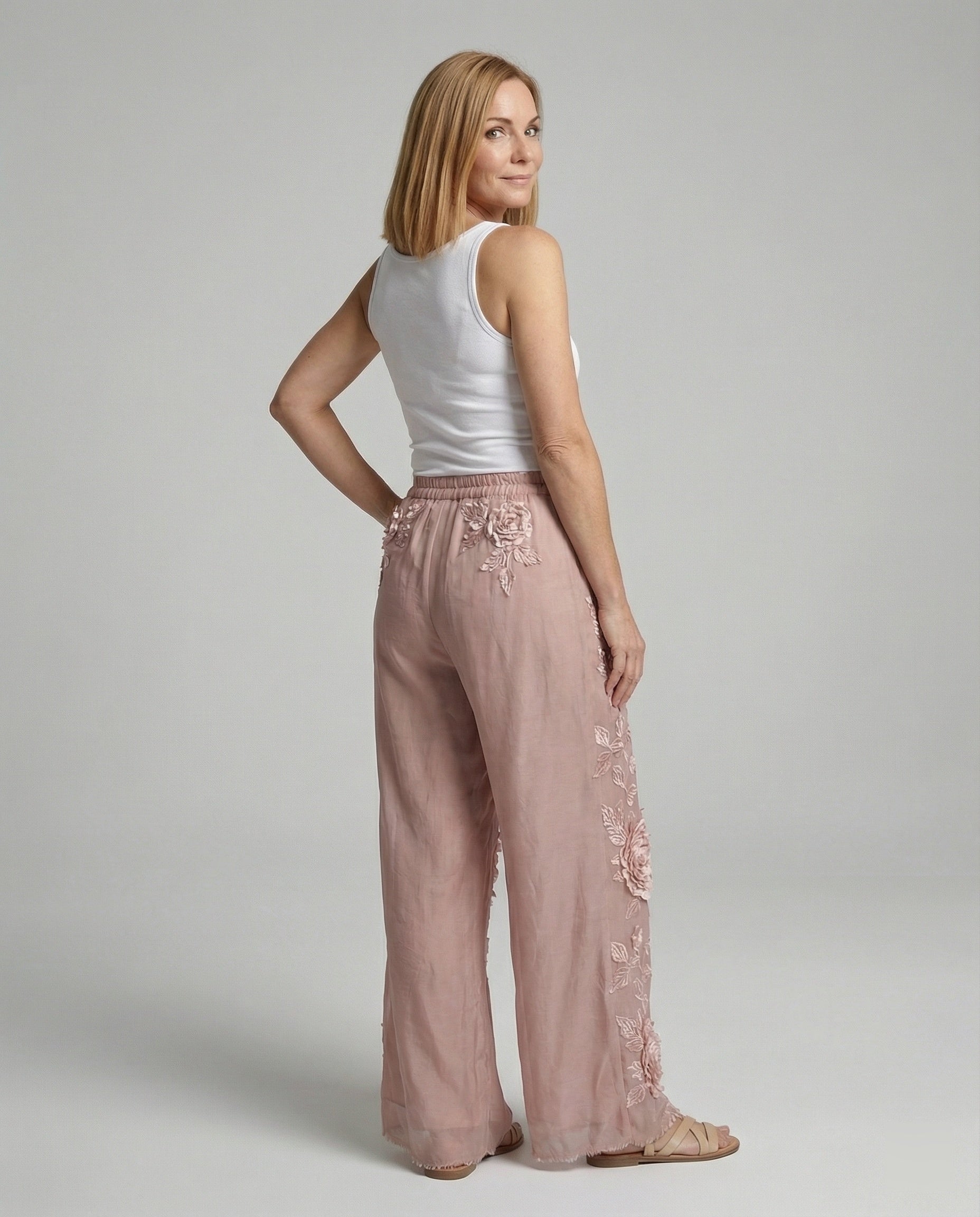 Damen Haremshose Boho Patchwork