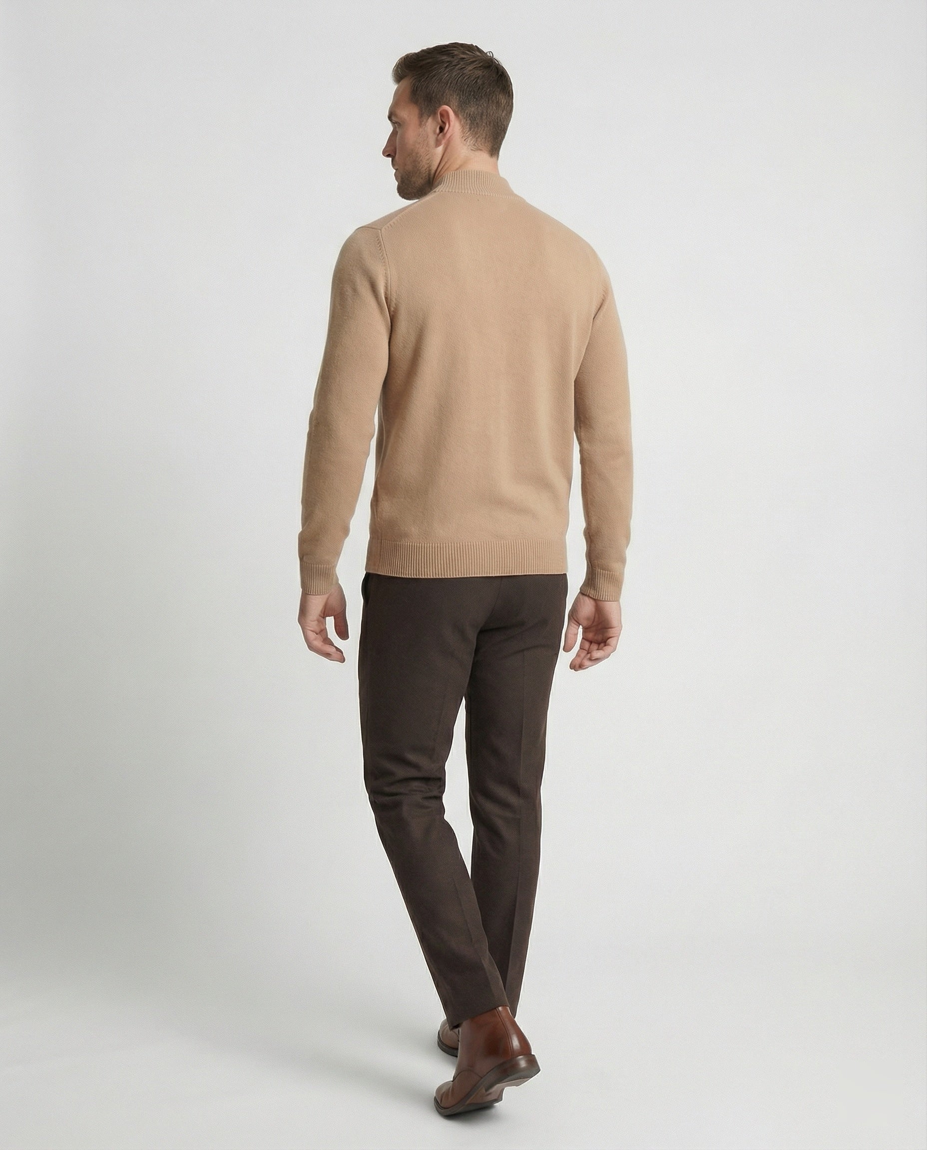 Herren Strickpullover mit Stehkragen