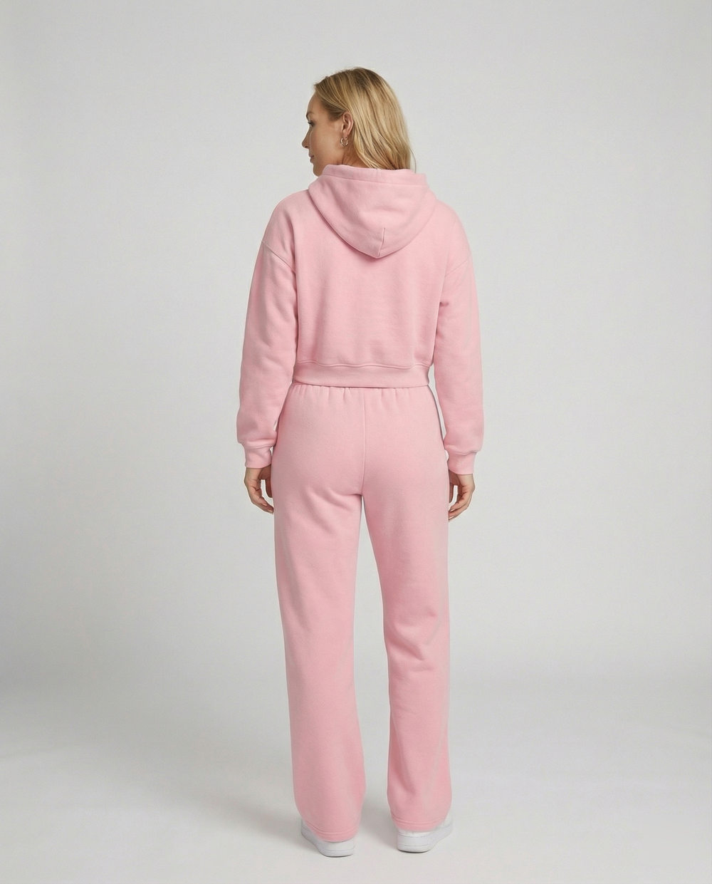 Damen Sweat-Set mit lässigem Schnitt und hohem Kragen R&B