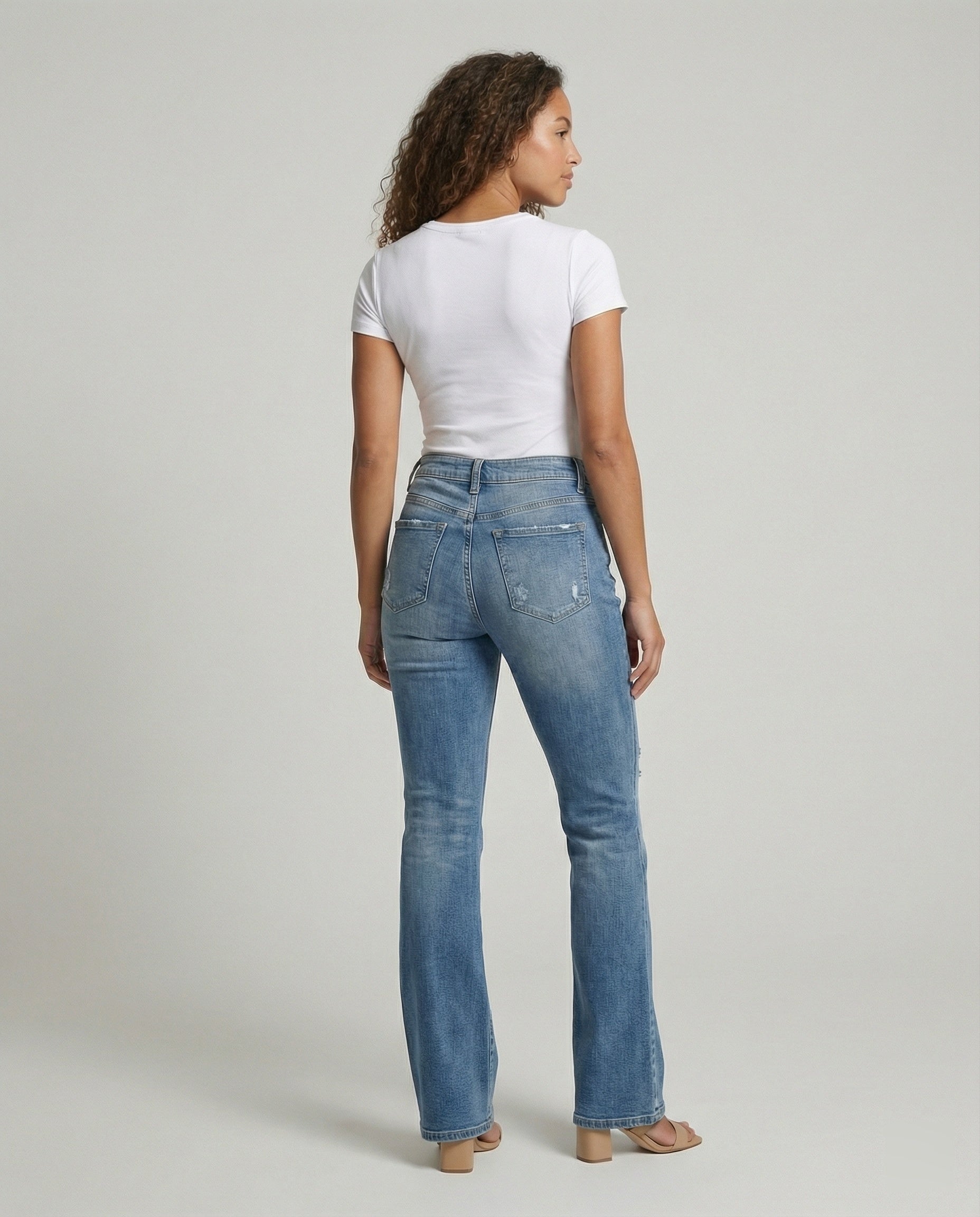 Damen Bootcut-Jeans im Vintage-Stil R&B