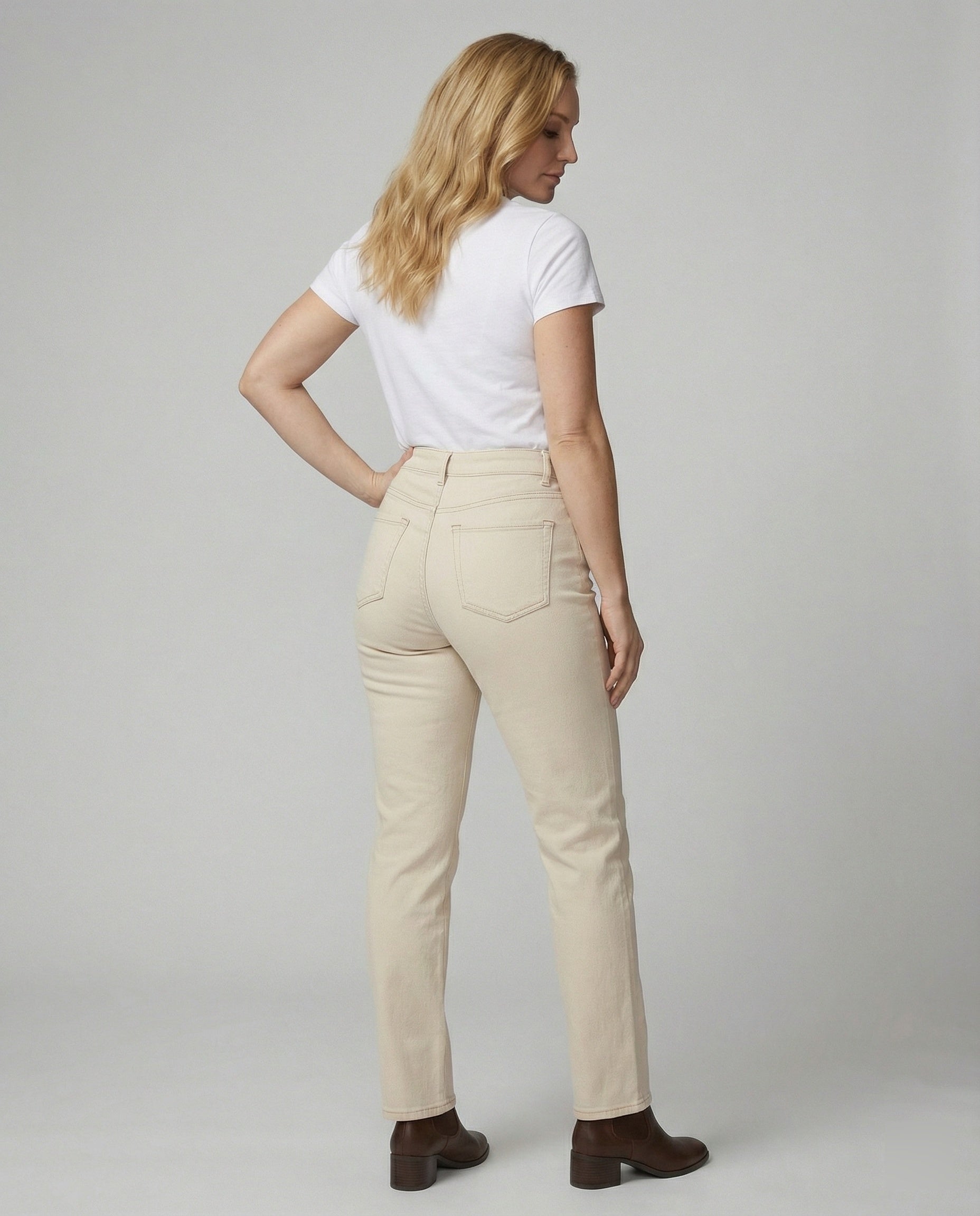 Damen Stoffhose schmal geschnitten mit elegantem Schnitt