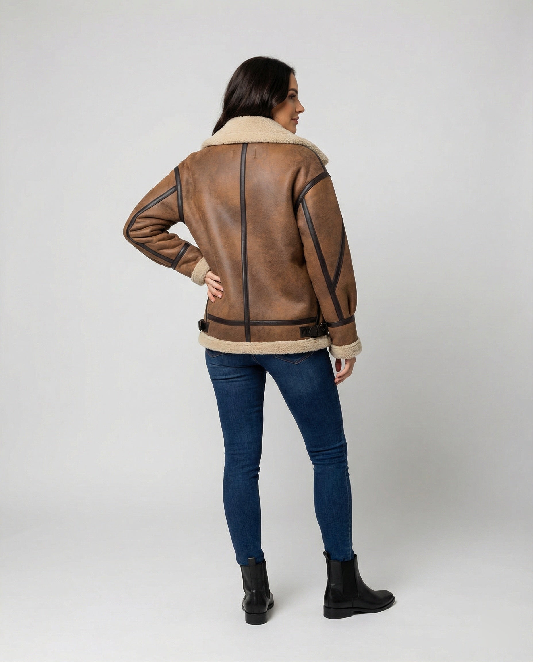 Damen Übergangsjacke mit gefüttertem Kragen