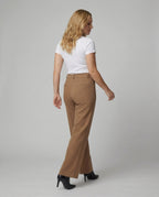 Damen Weite Stoffhose High Waist