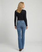 Damen High Waist Jeans ausgestellt mit Stretch