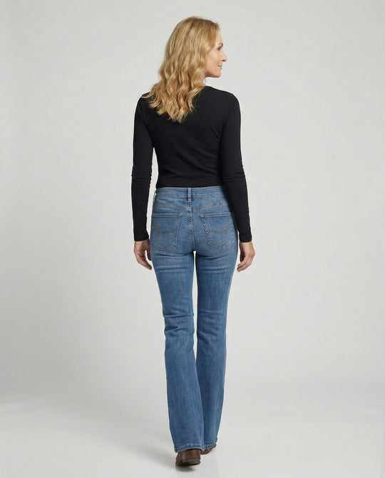 Damen High Waist Jeans ausgestellt mit Stretch