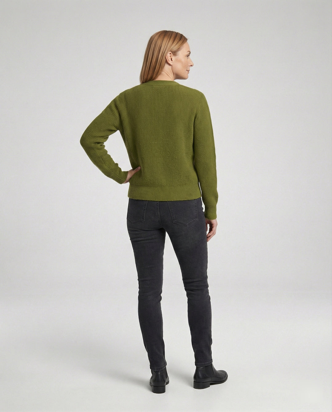 Damen Cardigan mit V-Ausschnitt und Knöpfen