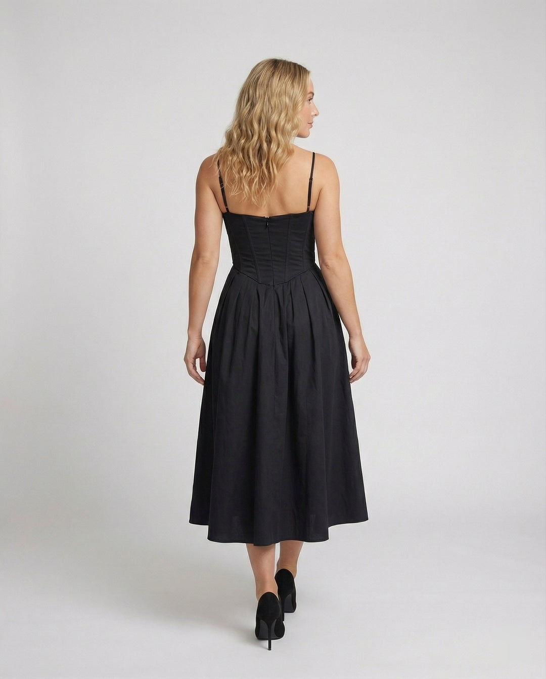 Damen Elegantes Langkleid mit taillierter Silhouette und schwingendem Rock R&B