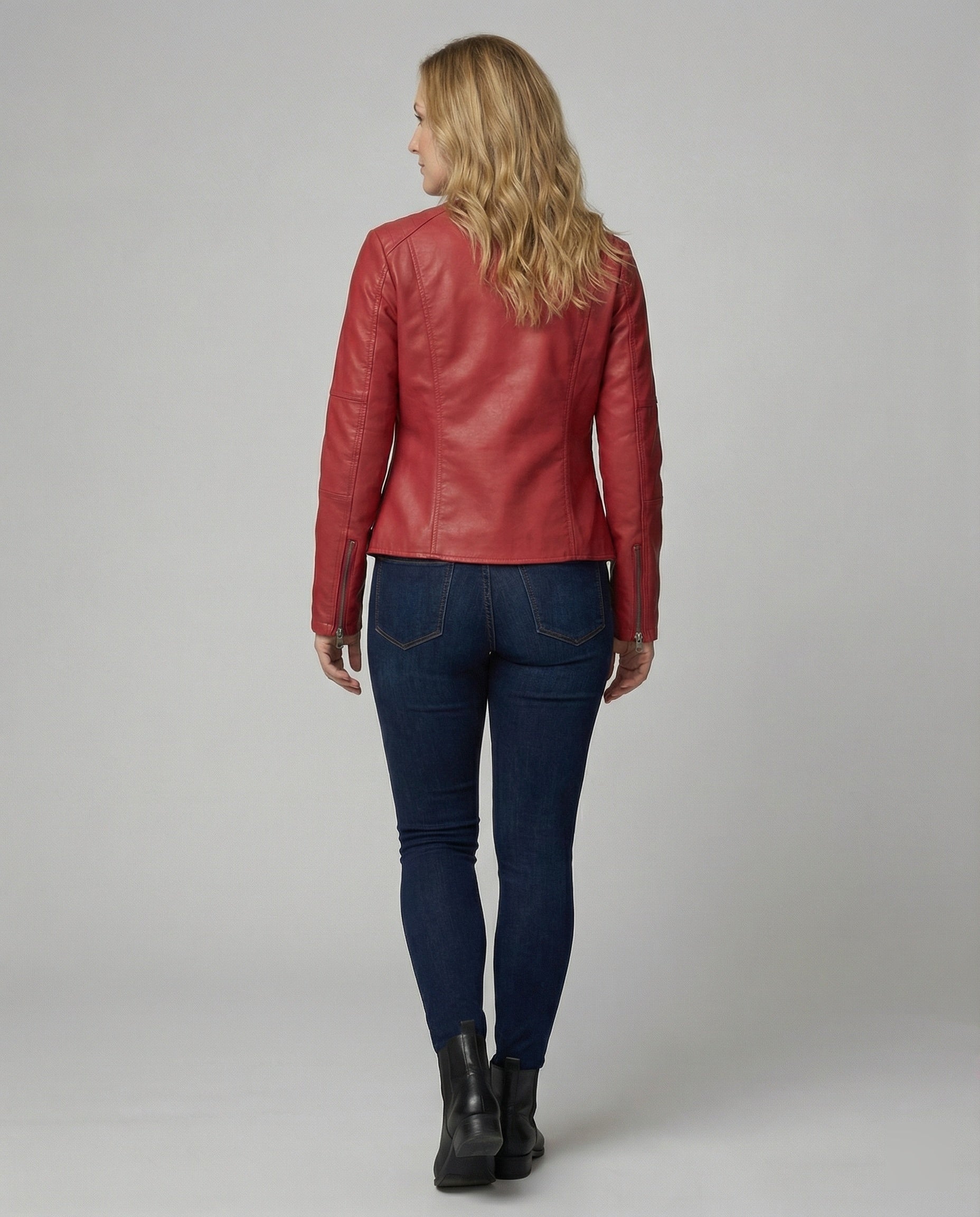 R&B | Luxuriöse Stilvolle Lederjacke für Frauen