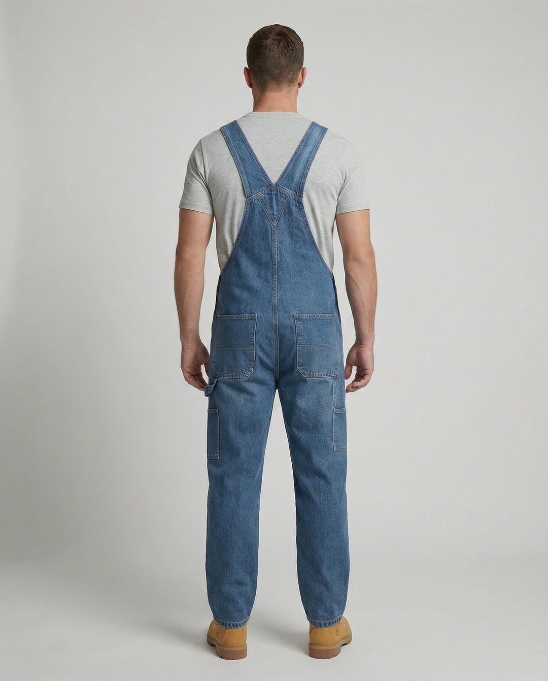 Herren Jeans Latzhose Weit