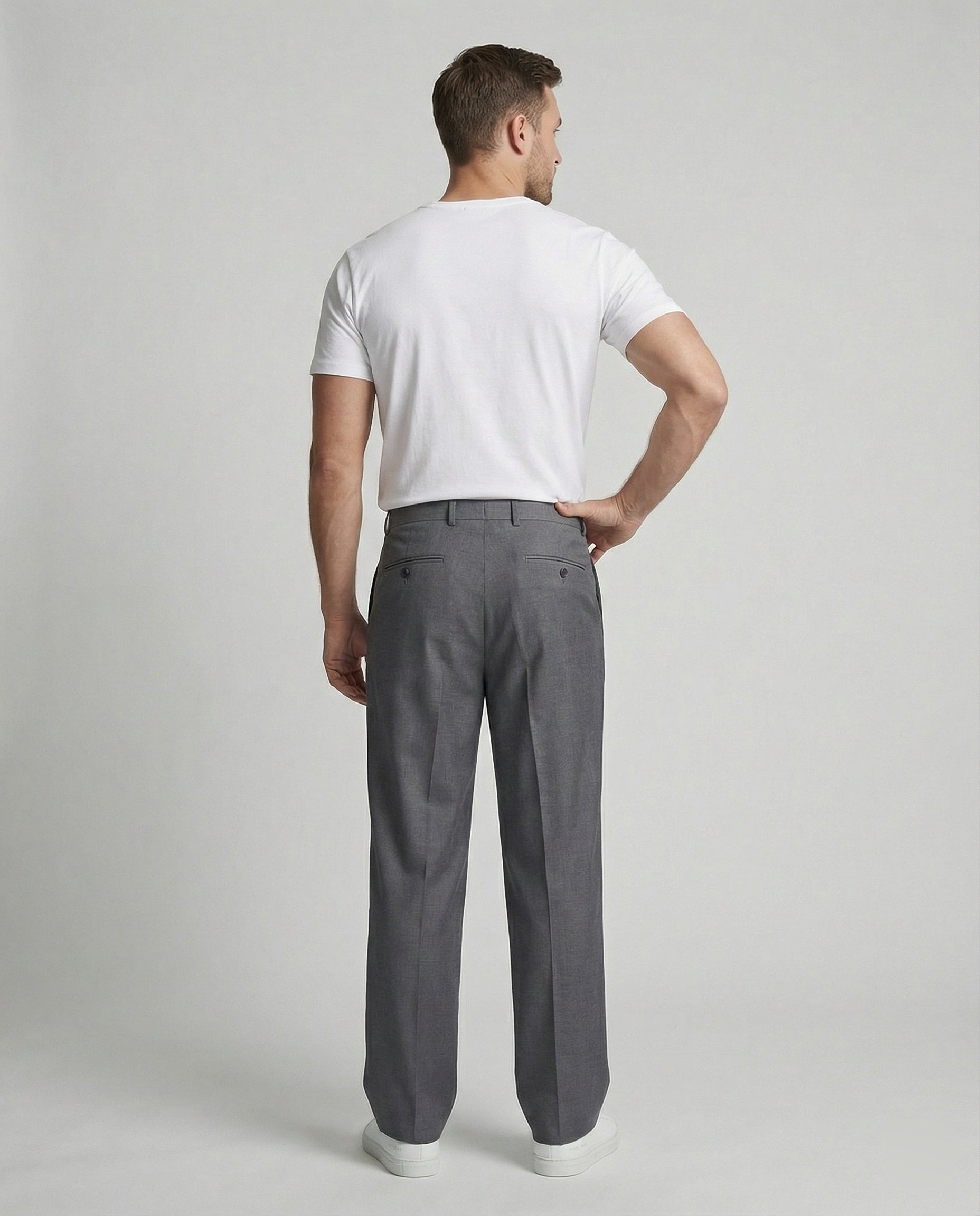 Freizeitkleidung Herren Bundfaltenhose Weit